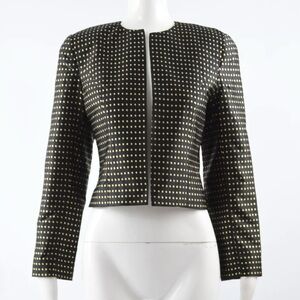 Vintage Doncaster Black and Gold Dot Cropped Jacket